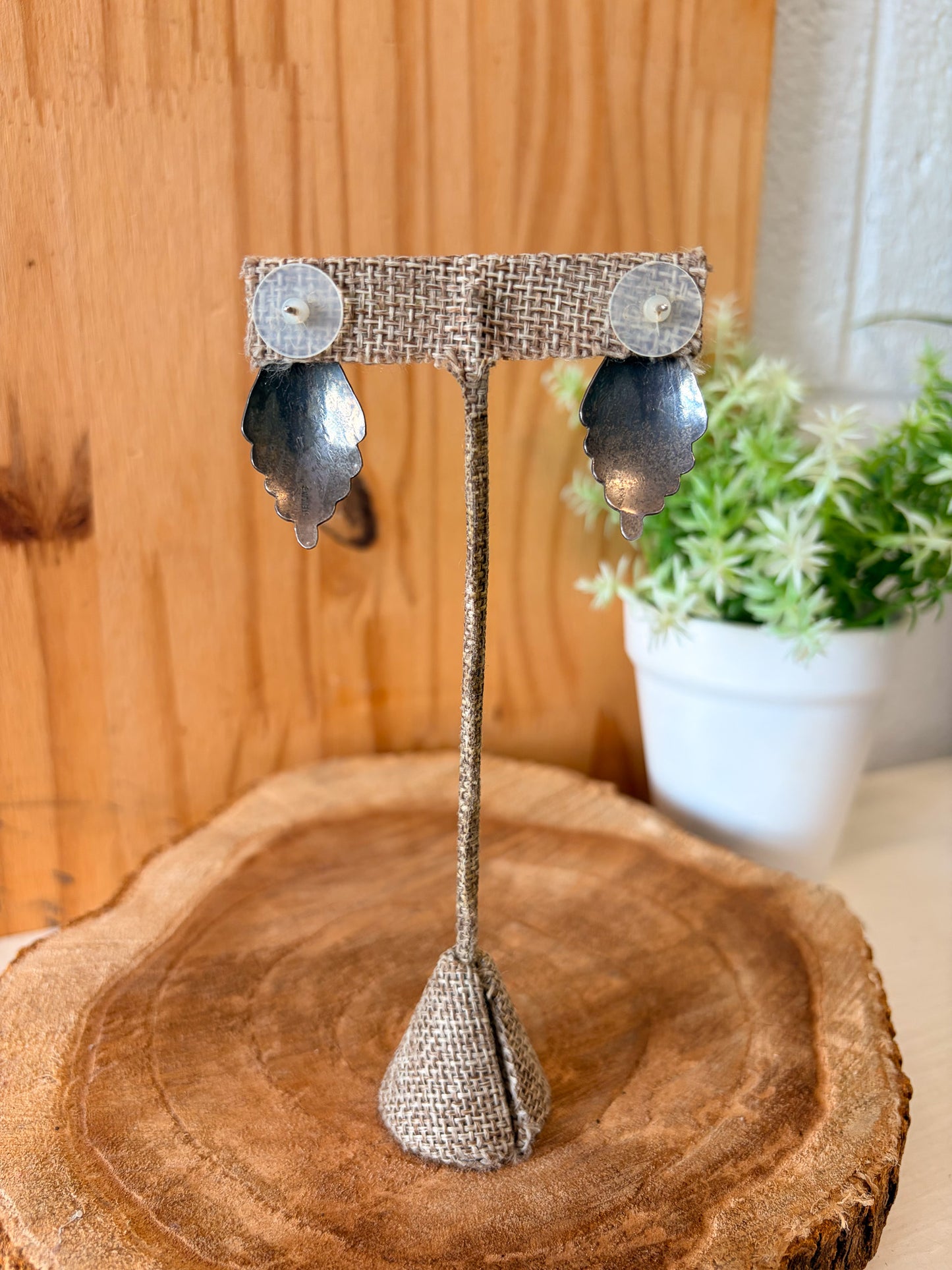 Sterling Feathered Wing Earrings