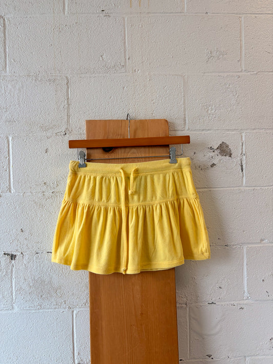 Yellow Terrycloth Skirt : 31"W