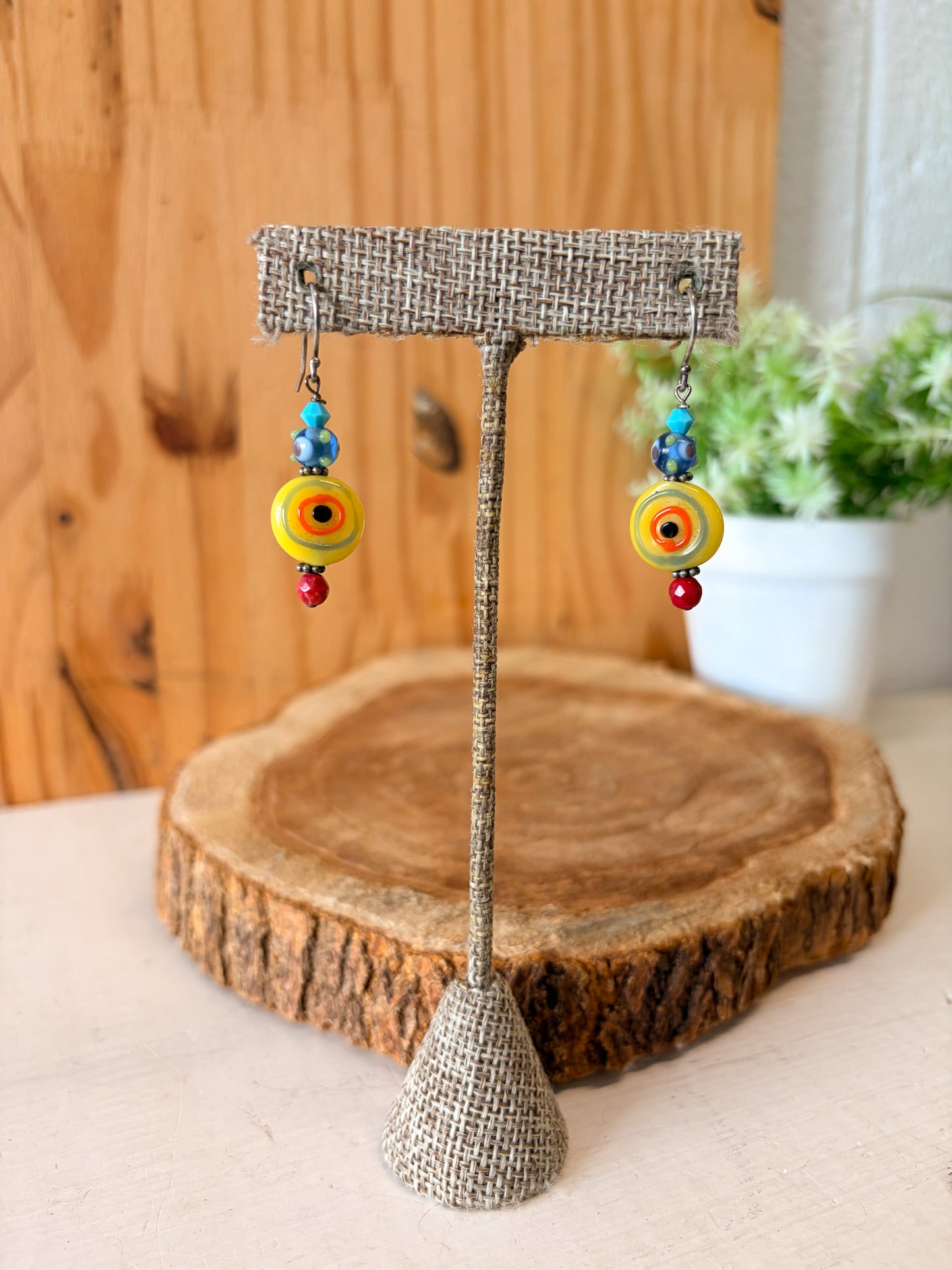 Funky Colorful Beaded Earrings