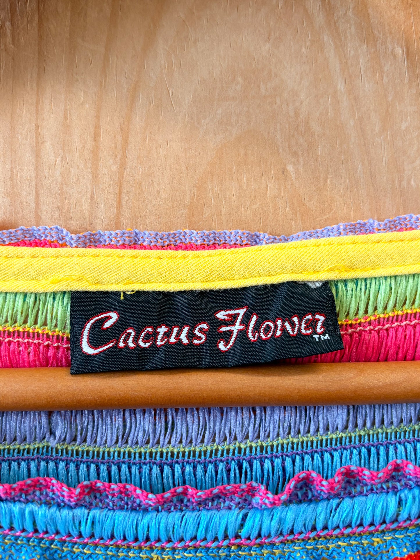 Textured Rainbow Striped Top : M