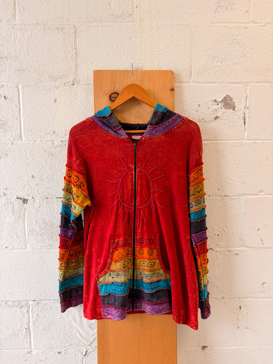 Colorful Boho Hoodie : XXL