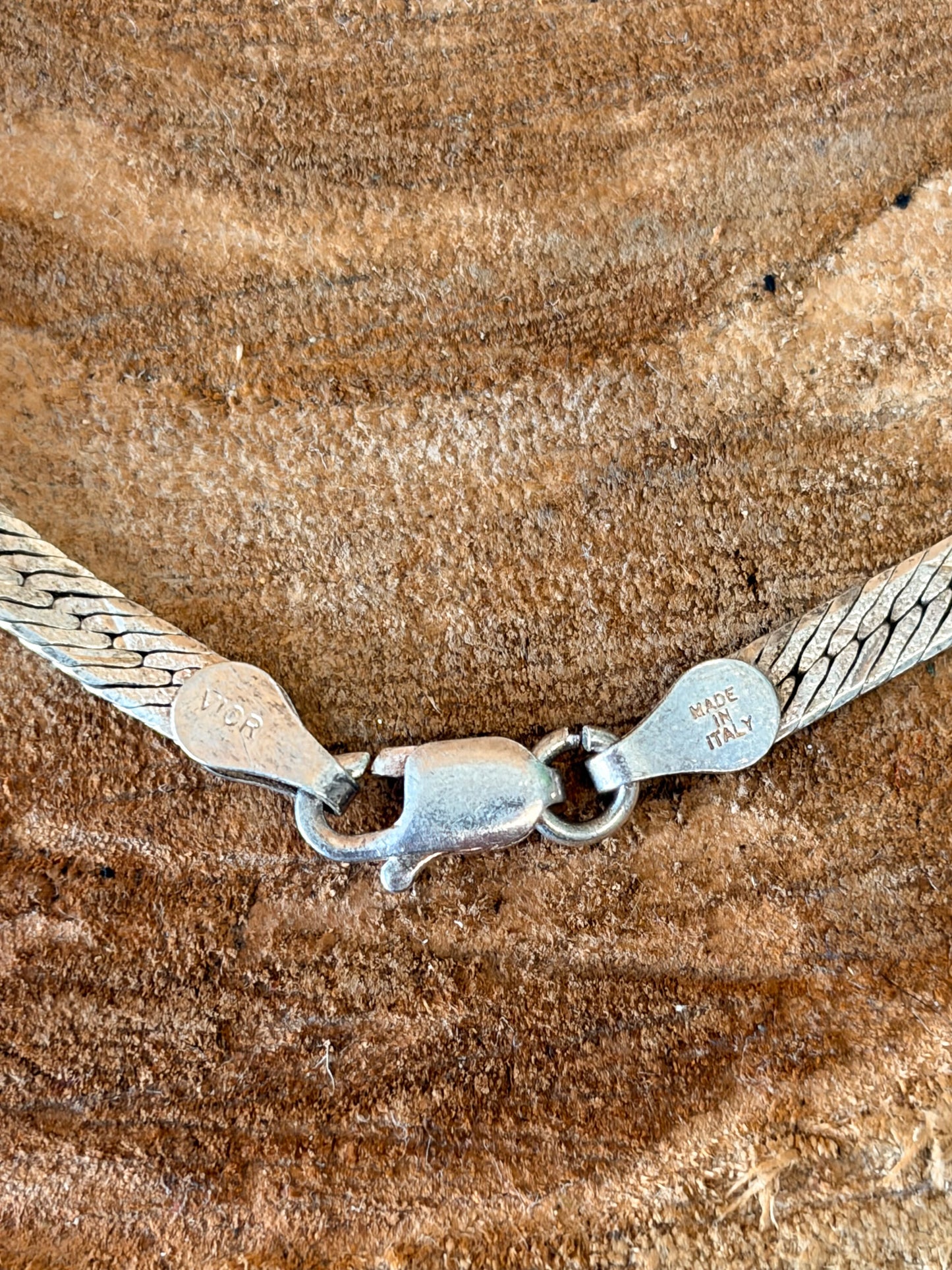 Italy 925 Silver Herringbone Bracelet