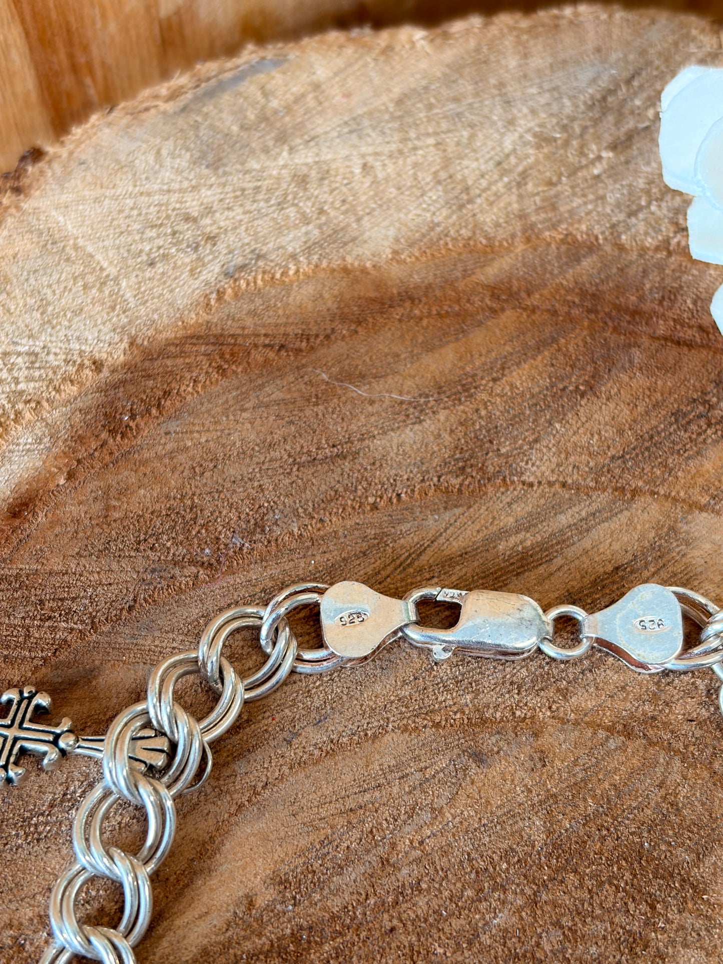 925 Cross Charm Bracelet