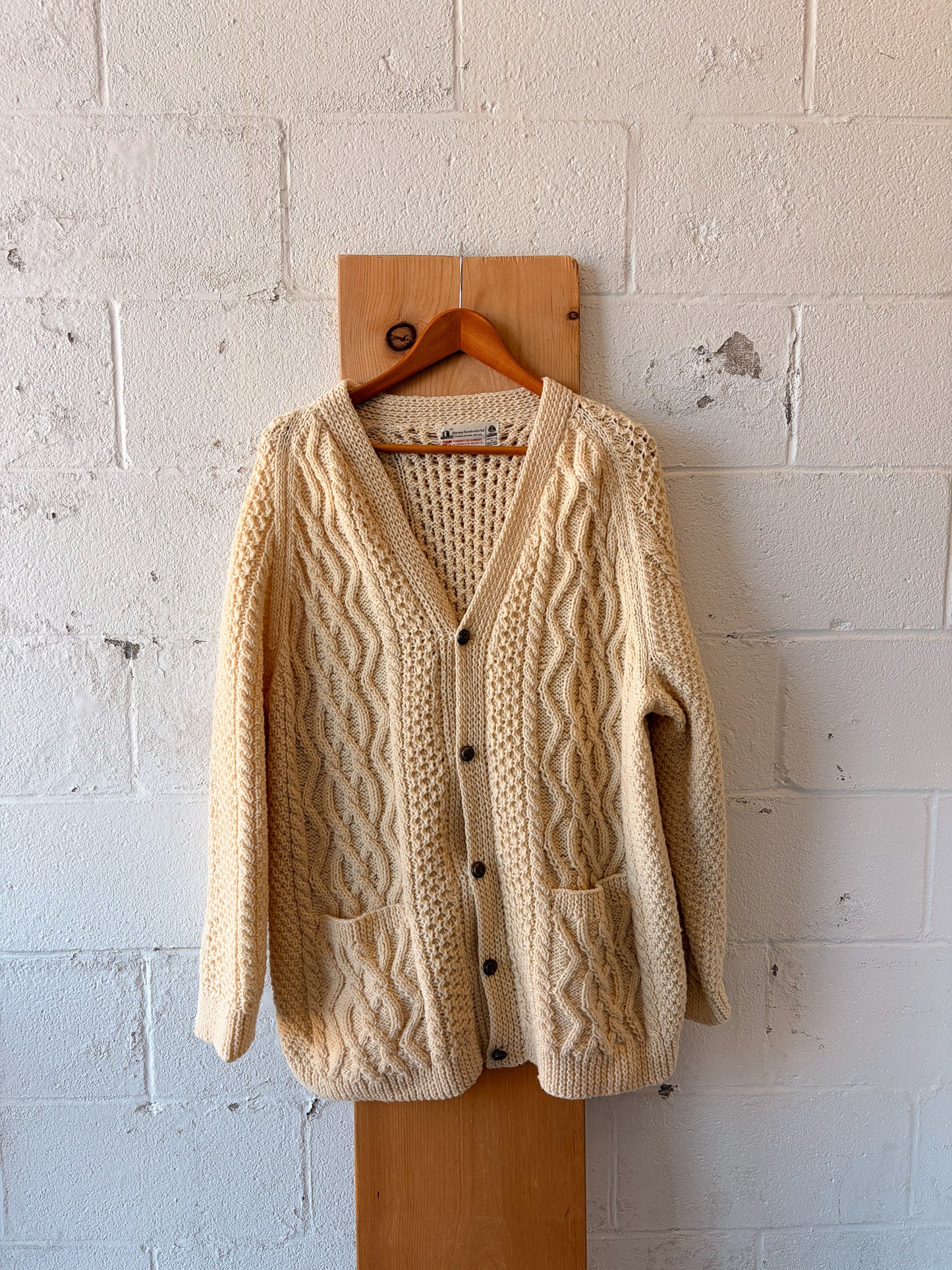 Vtg Irish Wool Cardigan : L/XL
