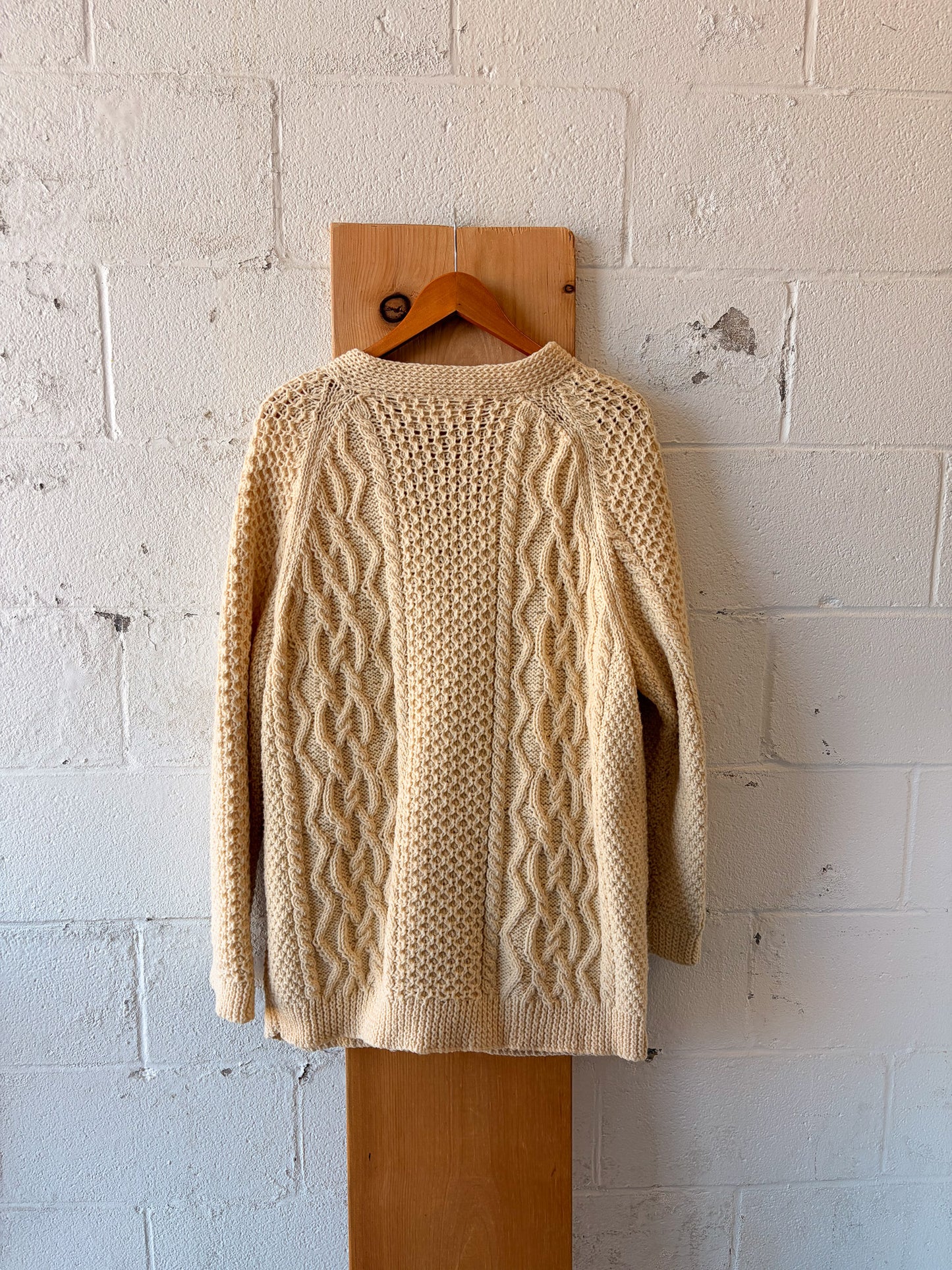 Vtg Irish Wool Cardigan : L/XL