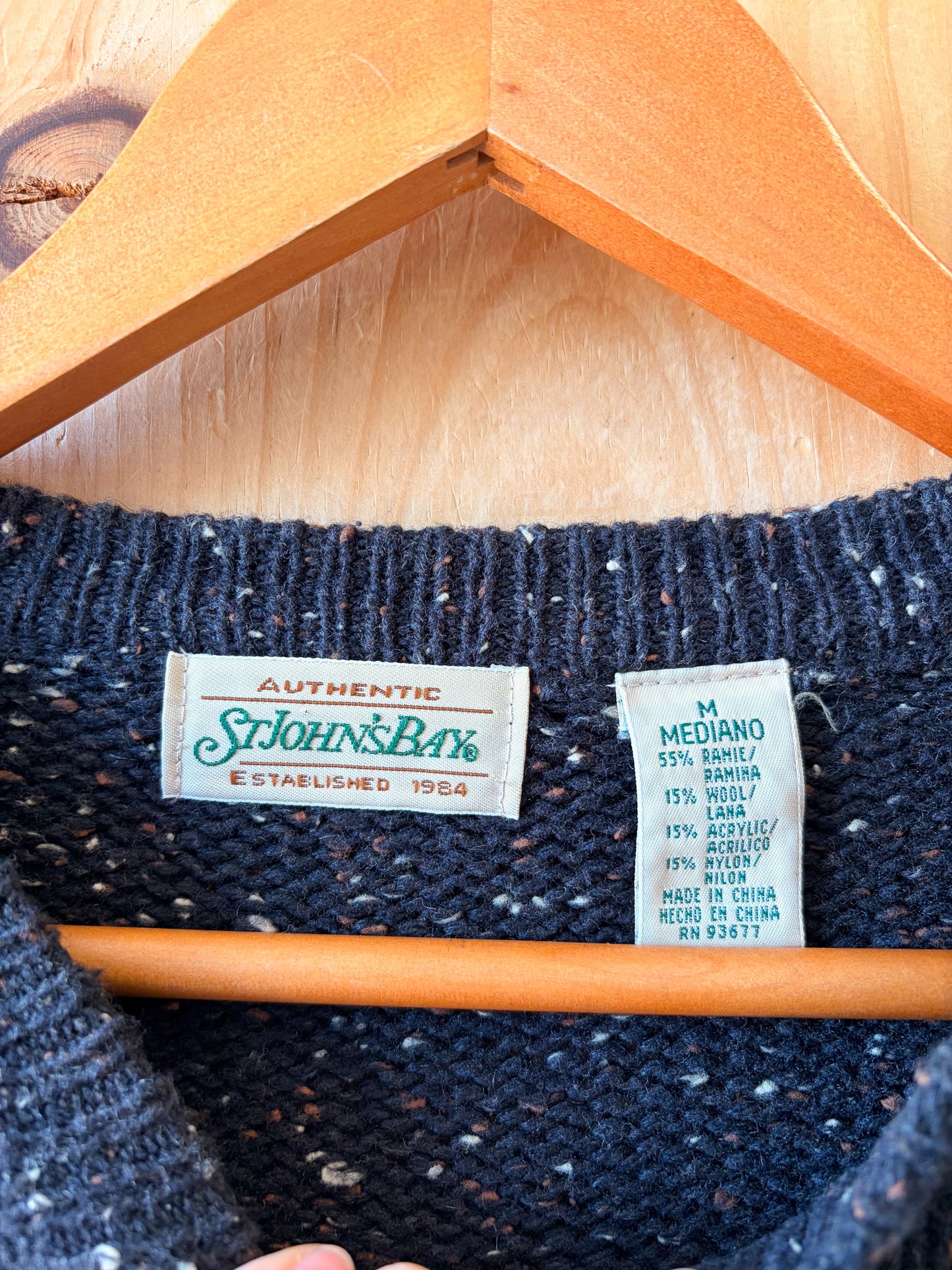 Vtg St John’s Bay Speckled Sweater : M