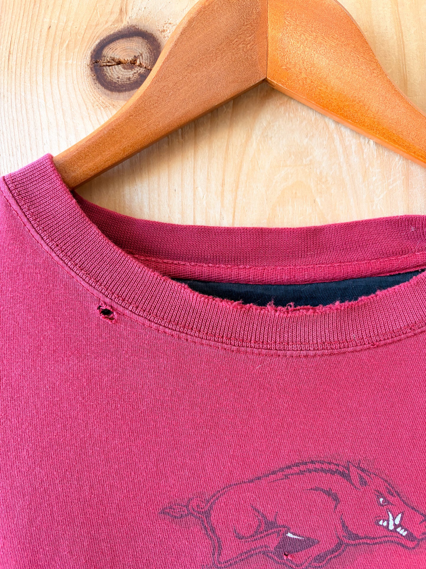 Vtg Distressed Starter Arkansas Long Sleeve : XL