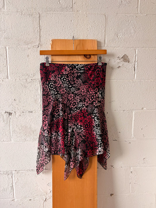 Floral Pink Skirt : M