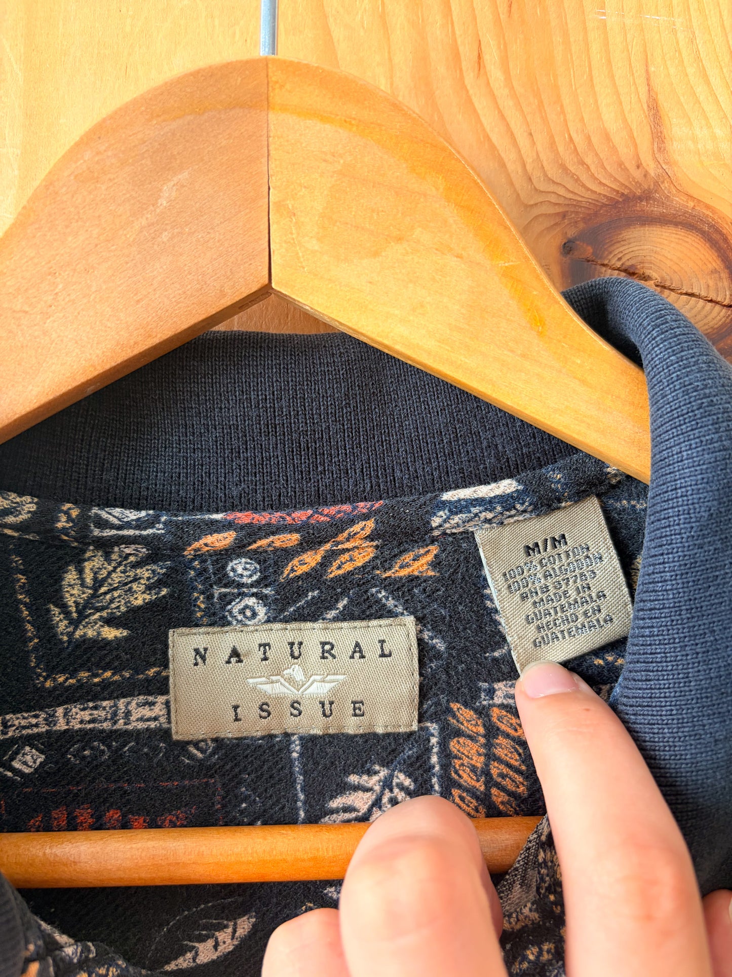 Vtg Patterned Polo : M