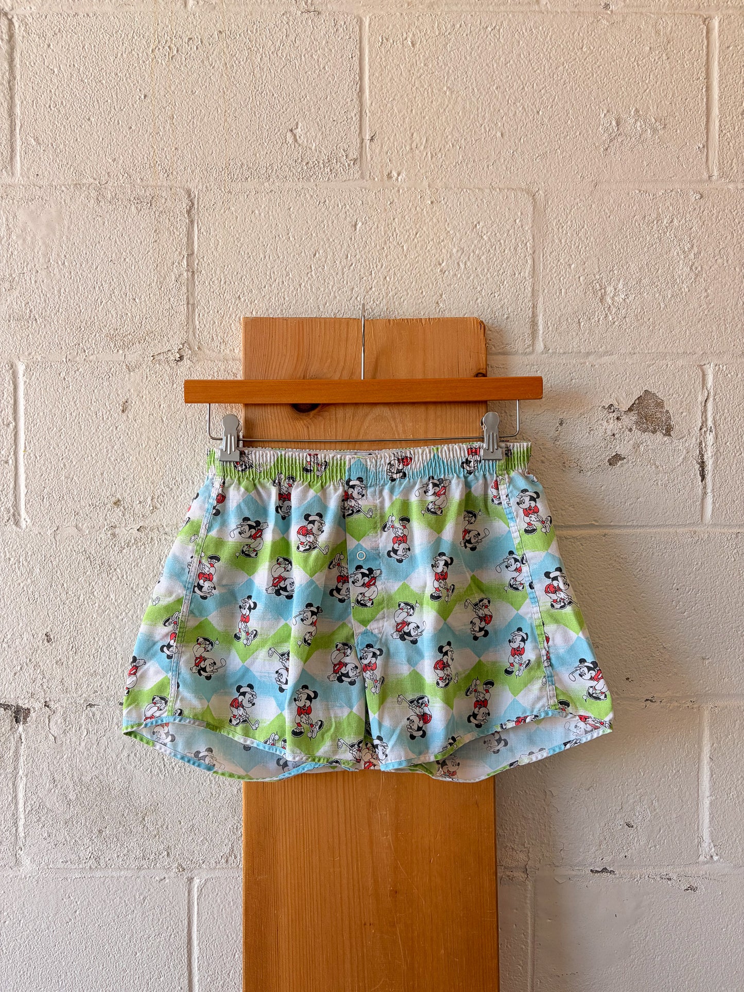 Vtg Mickey Golf Boxer Shorts : M