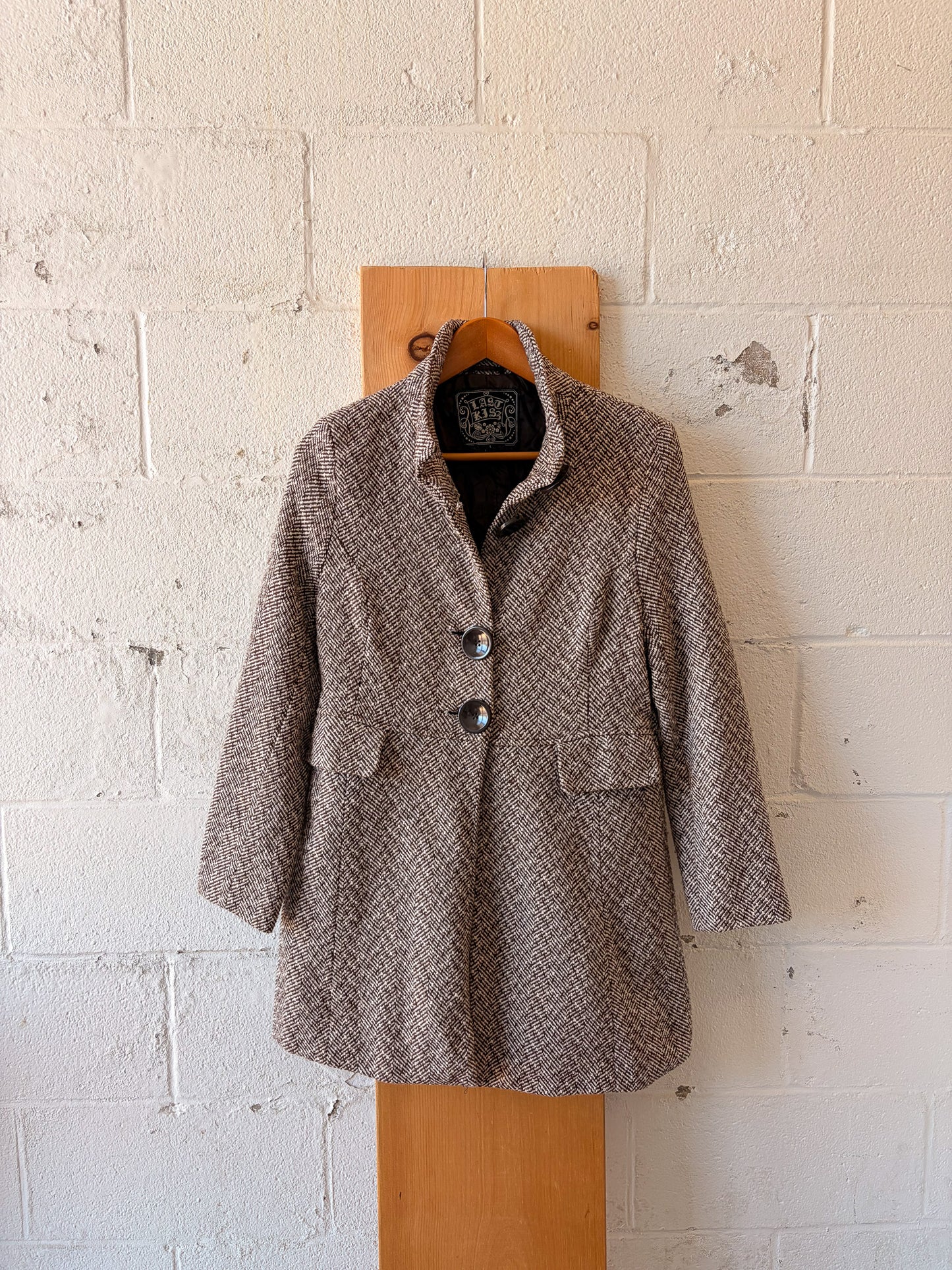Last Kiss Tweed Peacoat : M