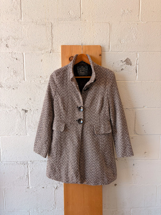 Last Kiss Tweed Peacoat : M