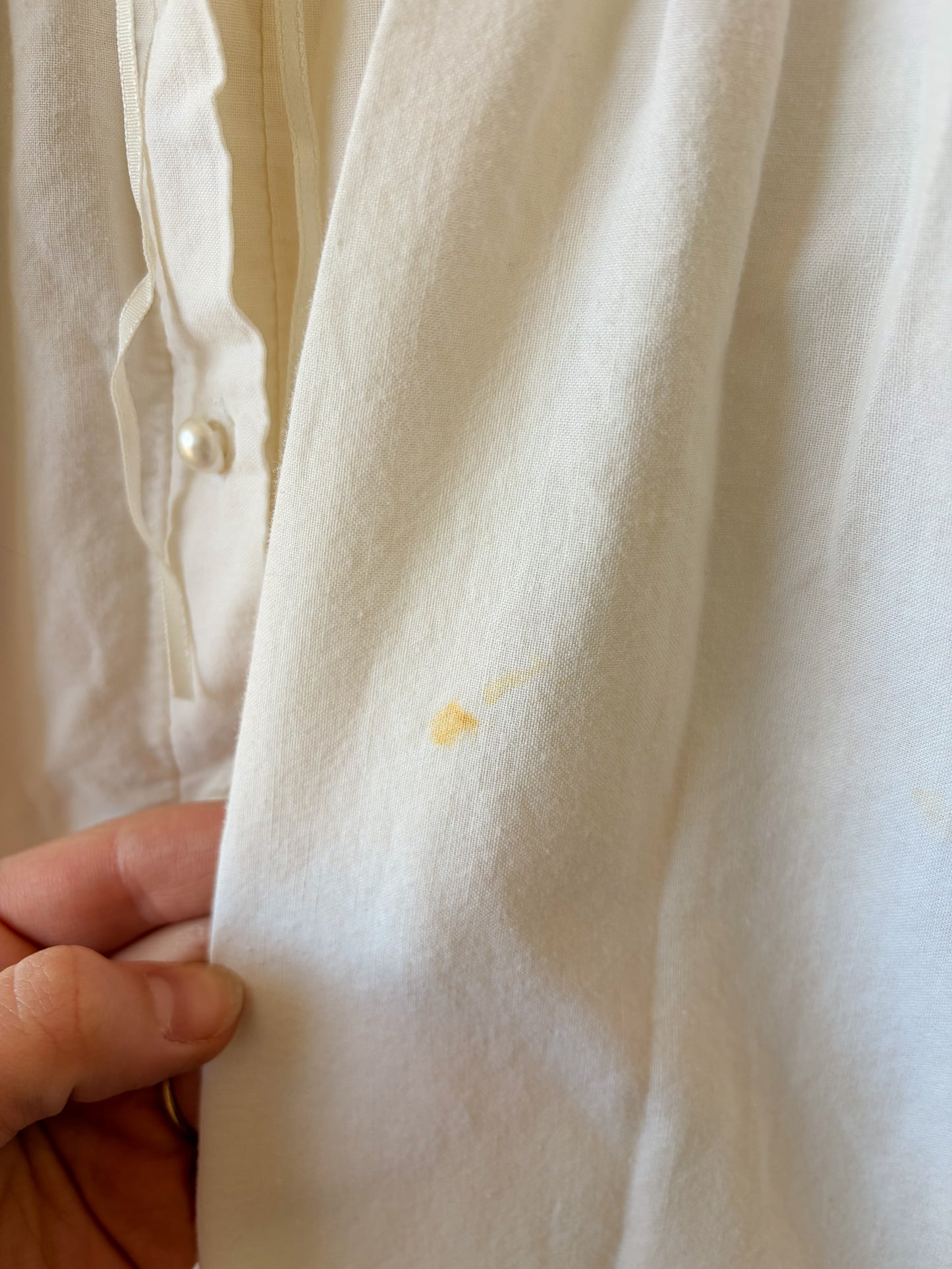 Vtg Lace & Pearl Detailed Nightgown : M/L (As Is)