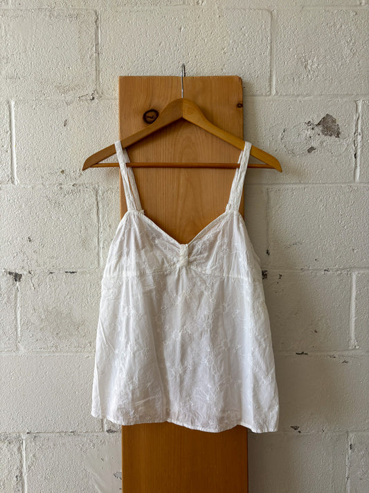 Floral White Tank : S/M