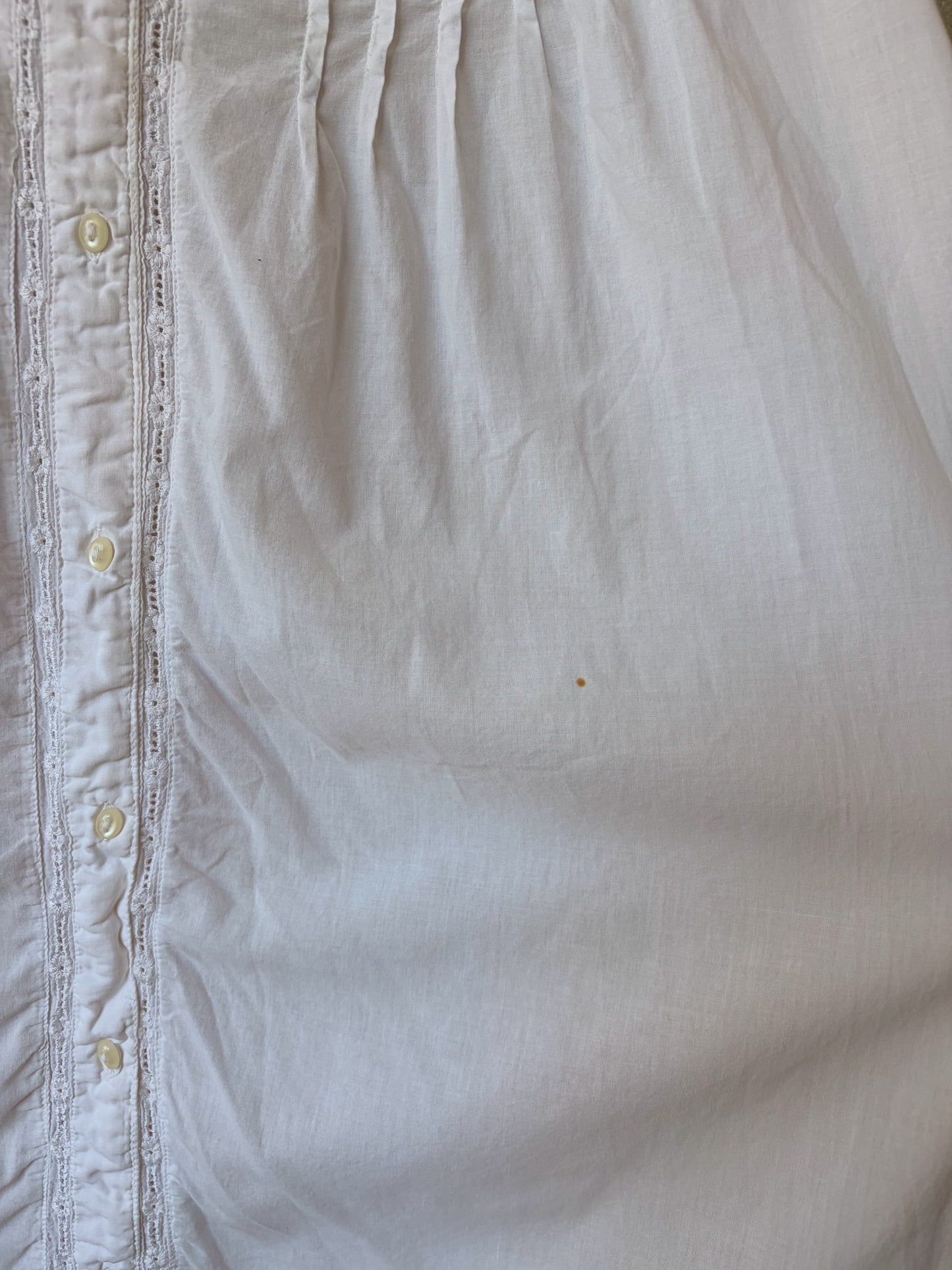 Vtg Blue Floral Embroidered Nightgown : M/L