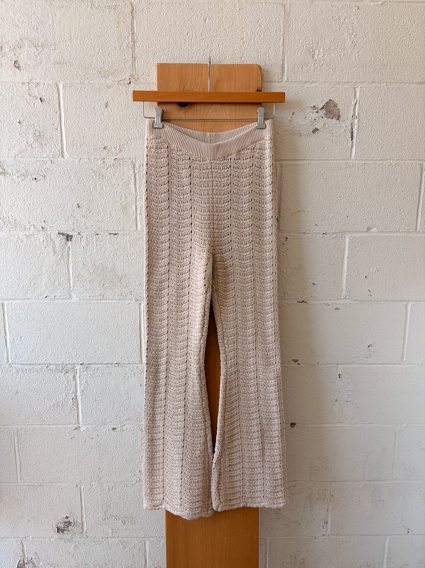 Beige Knit Pants : S