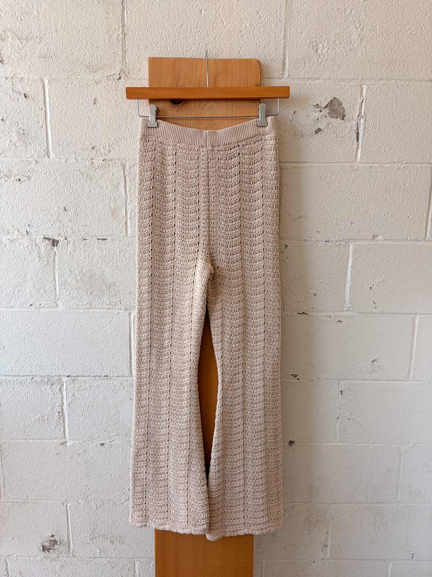 Beige Knit Pants : S