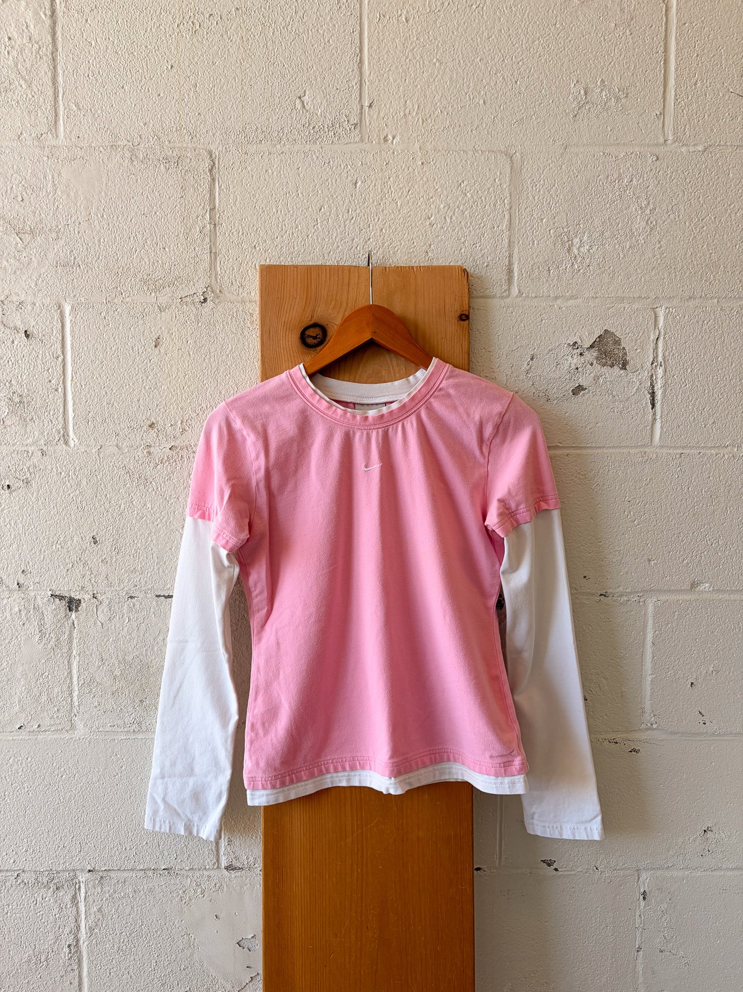 Layered Pink Nike Long Sleeve : S/M