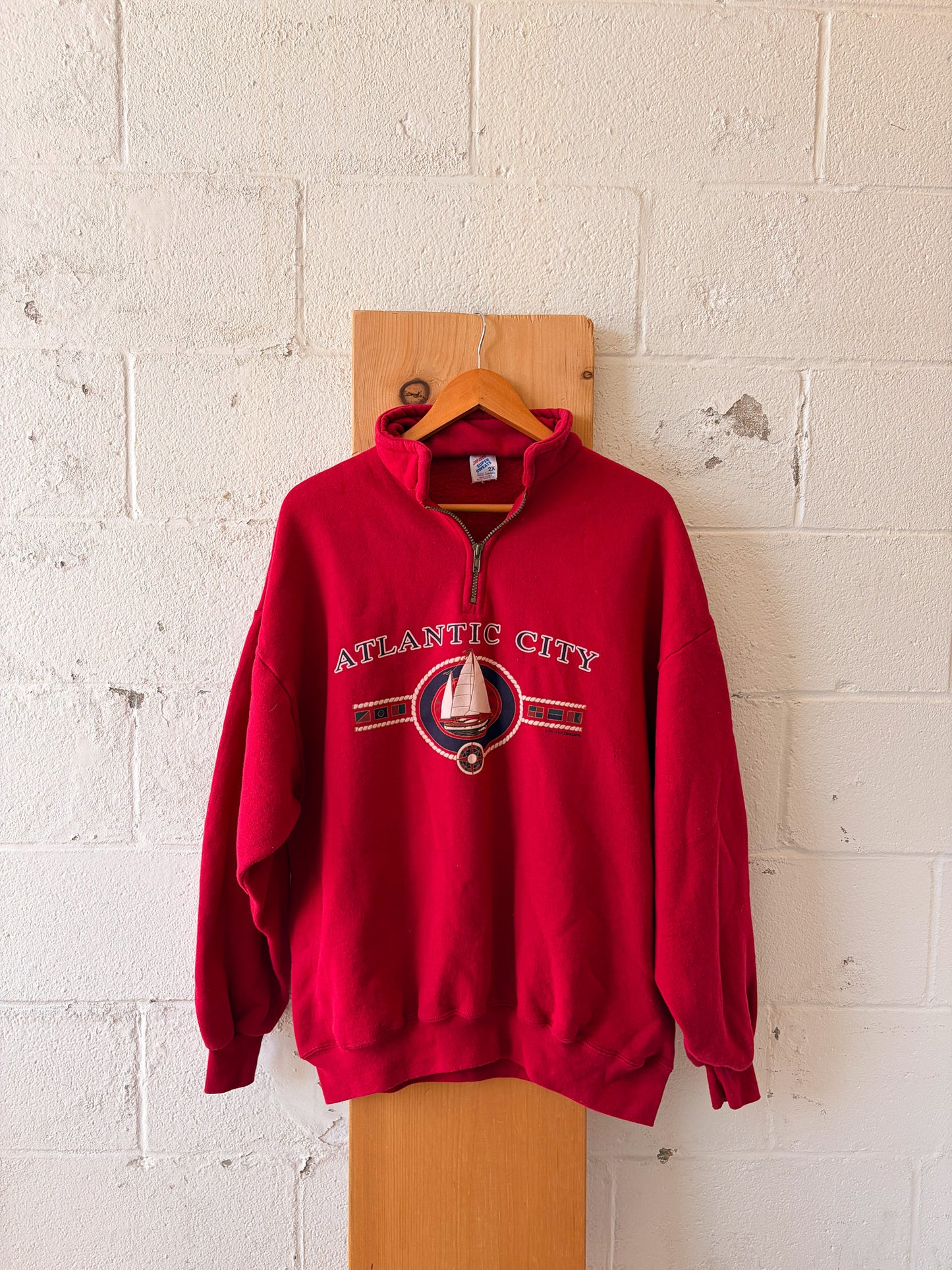 Vtg Atlantic City Quarter Zip : 2X