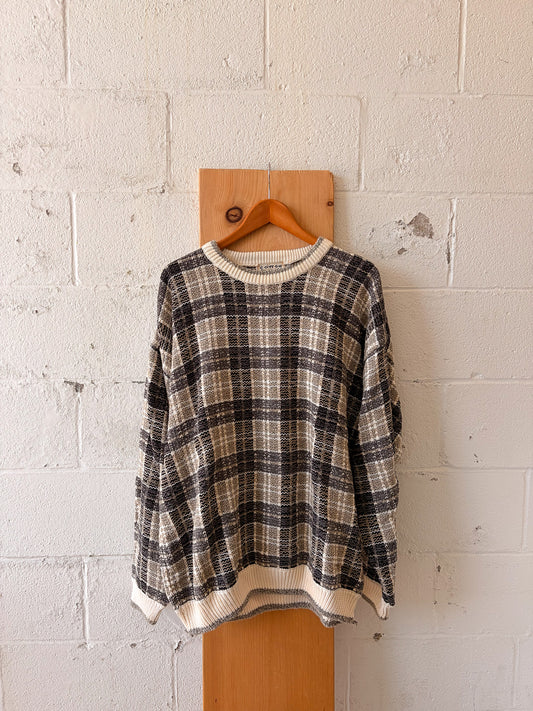 Vtg Plaid Sweater : XLT