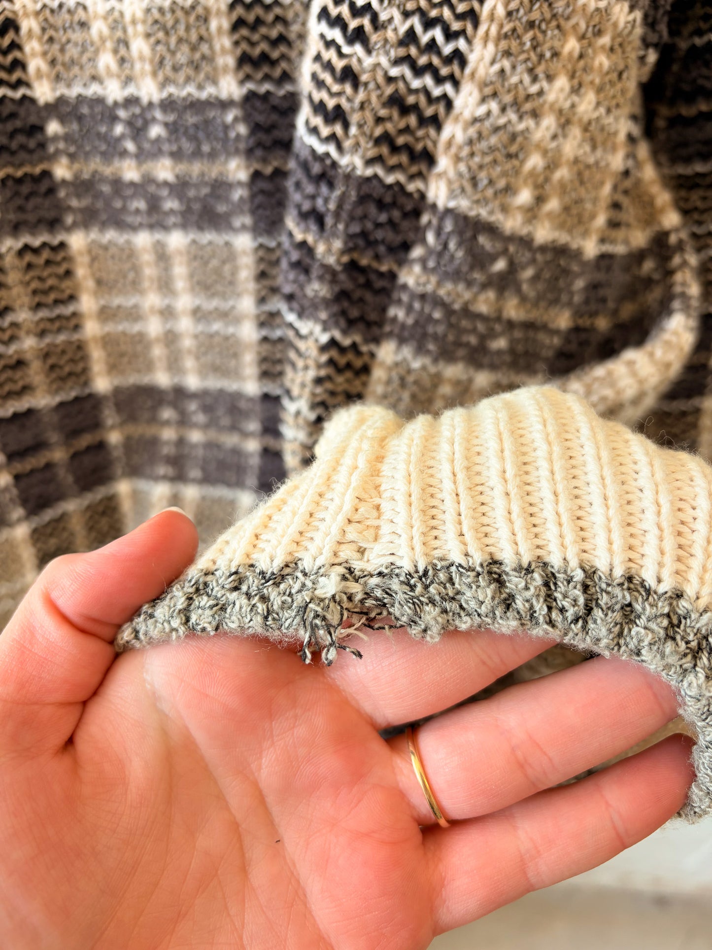 Vtg Plaid Sweater : XLT