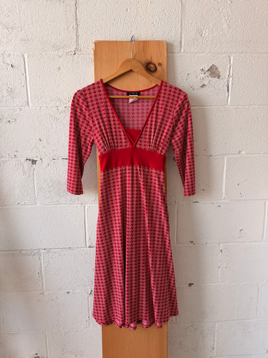 Patterned Red Tie Dress : 11-12