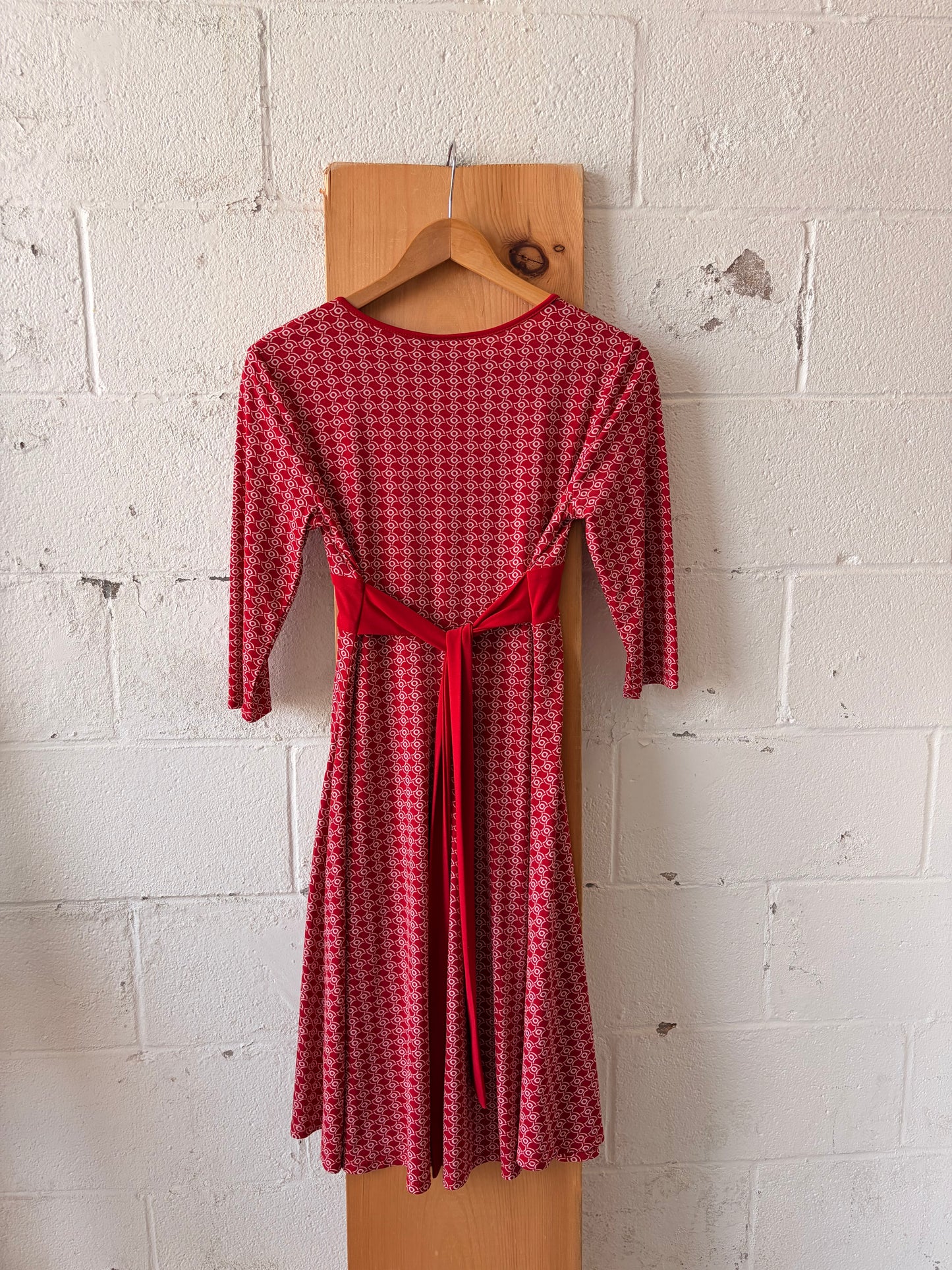 Patterned Red Tie Dress : 11-12