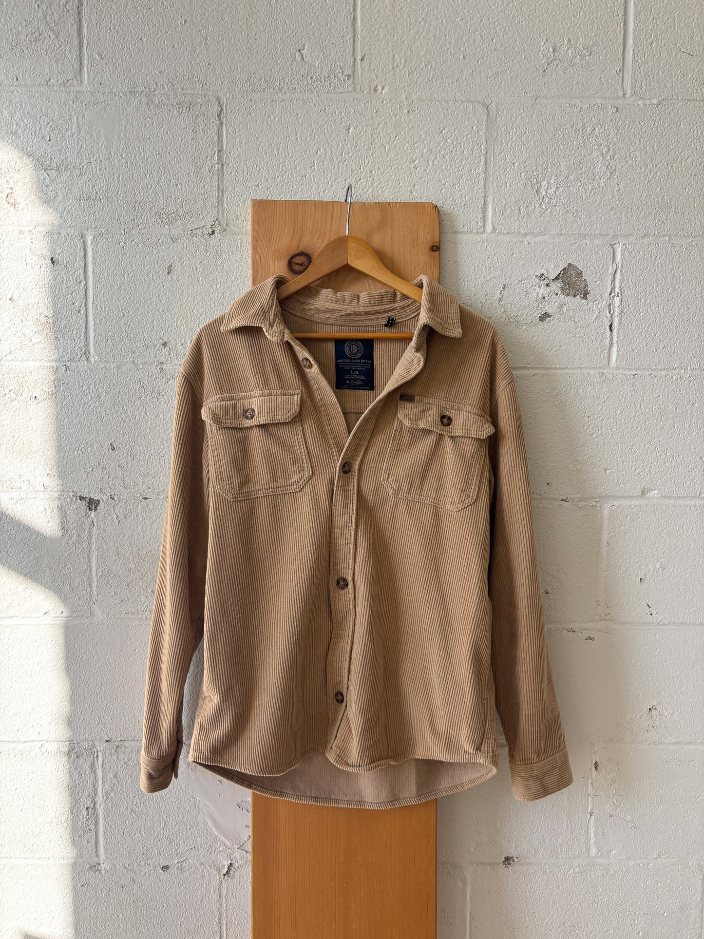 Tan Corduroy Button Up : L