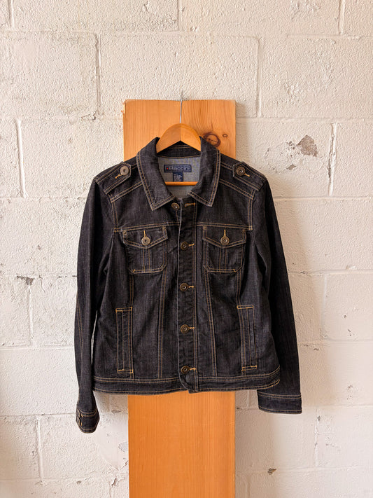 Dark Wash Denim Jacket : L