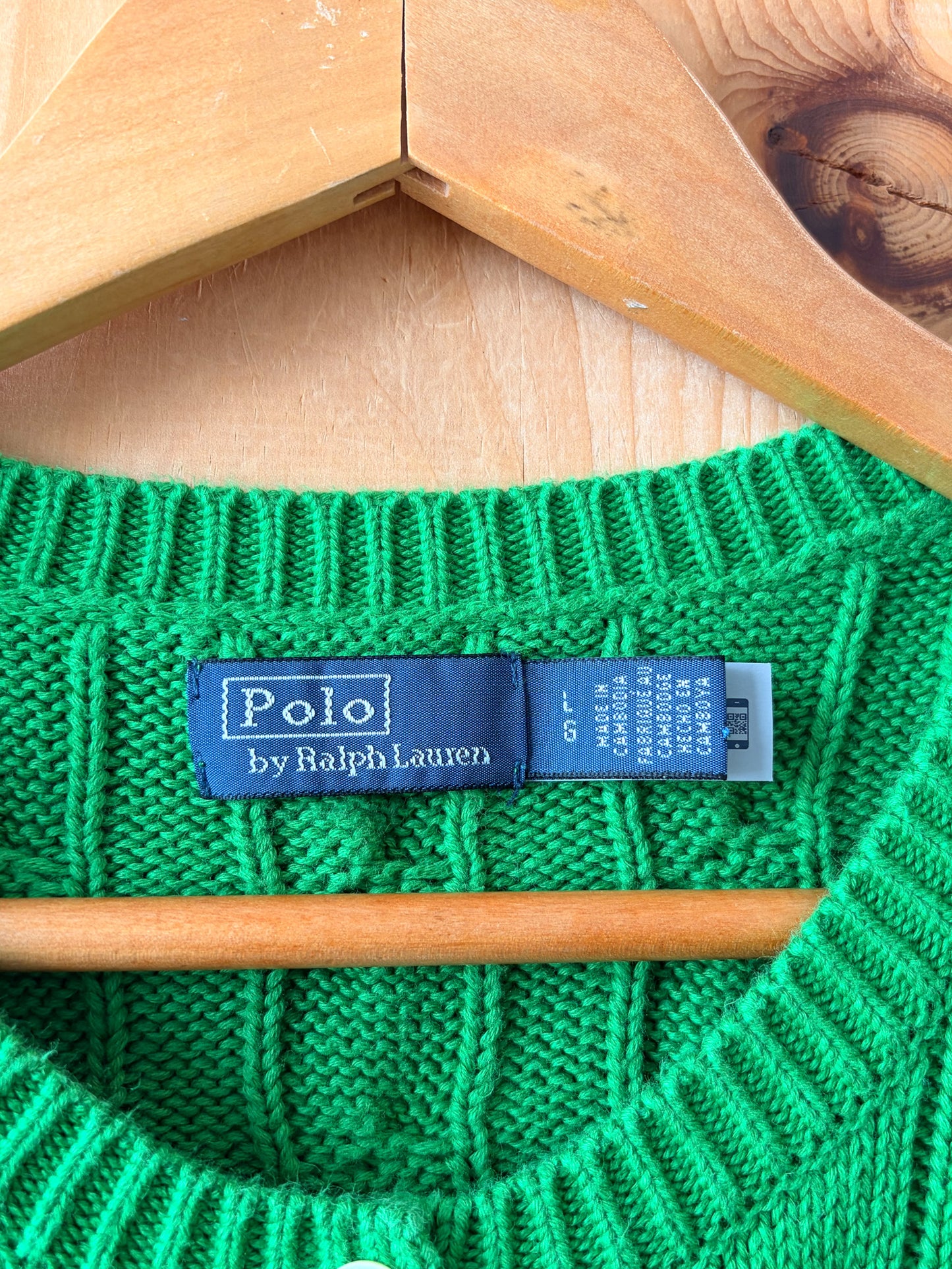 Emerald Short Sleeve Ralph Lauren Cardigan : L