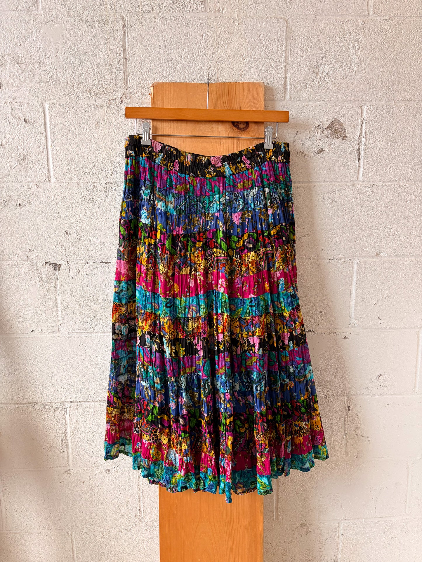 Bright Boho Patterned Skirt : 36"W