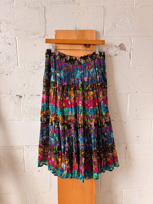 Bright Boho Patterned Skirt : 36"W