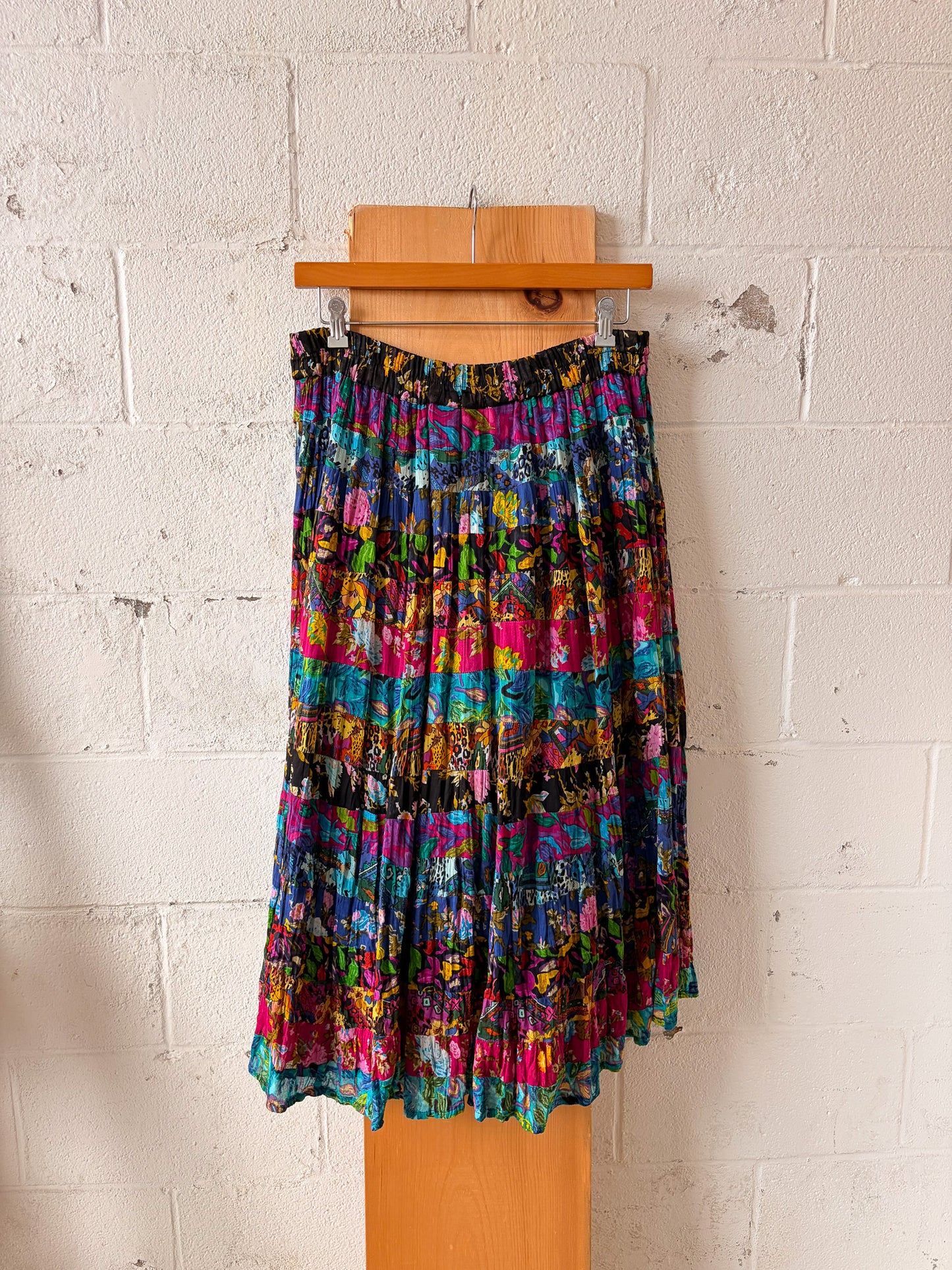 Bright Boho Patterned Skirt : 36"W