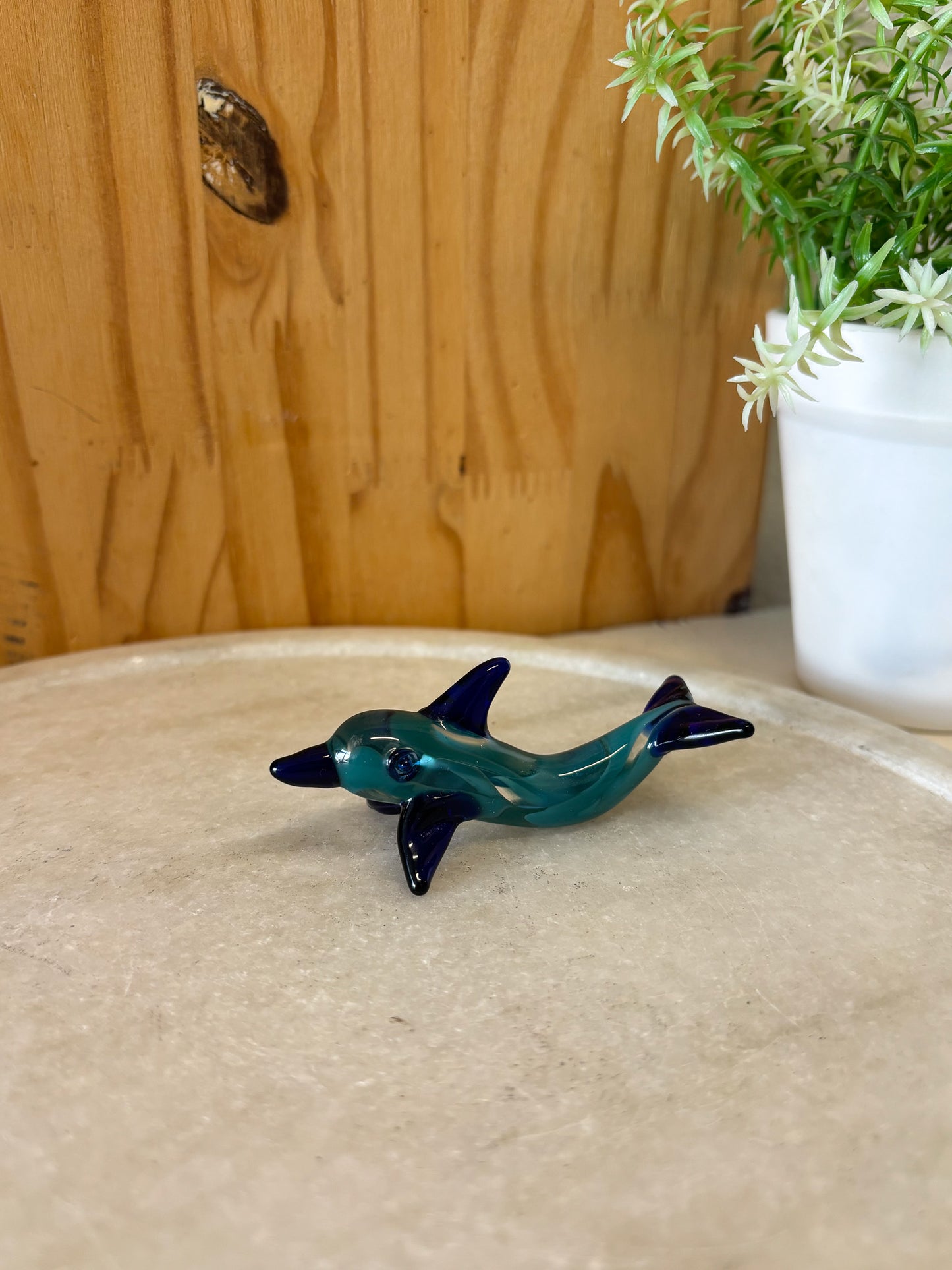 Glass Dolphin Figurine