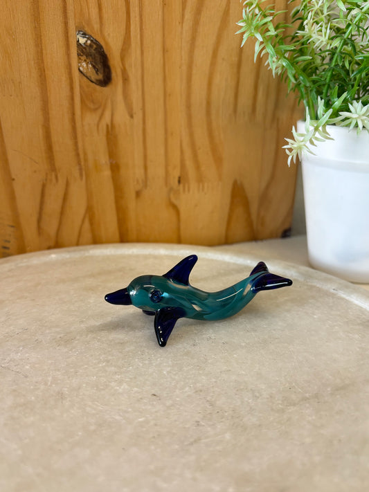 Glass Dolphin Figurine