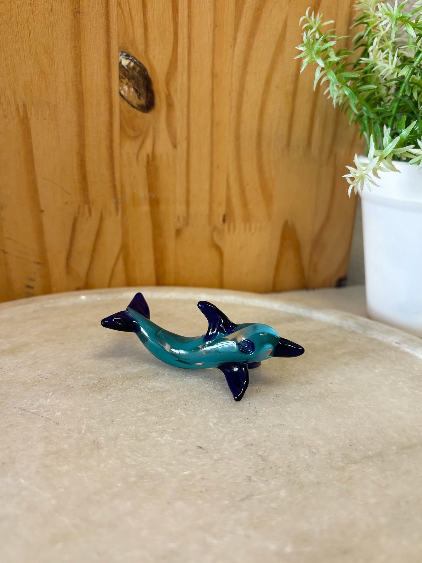 Glass Dolphin Figurine