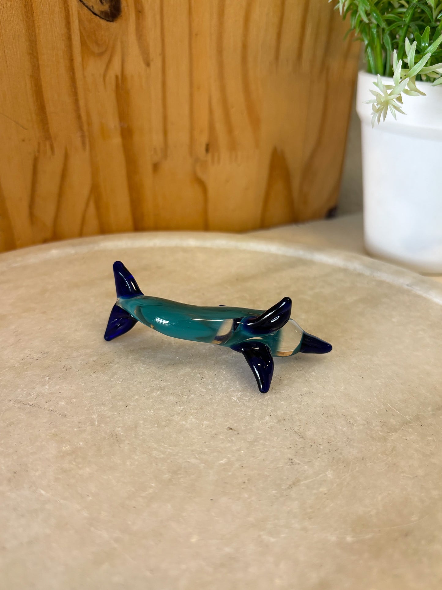 Glass Dolphin Figurine