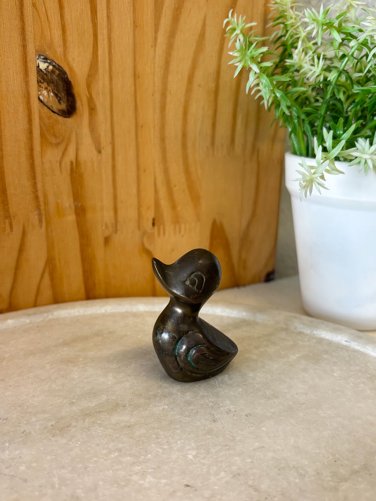 Vtg Little Brass Duck