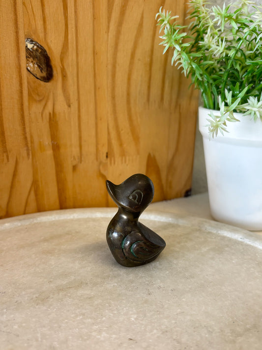 Vtg Little Brass Duck