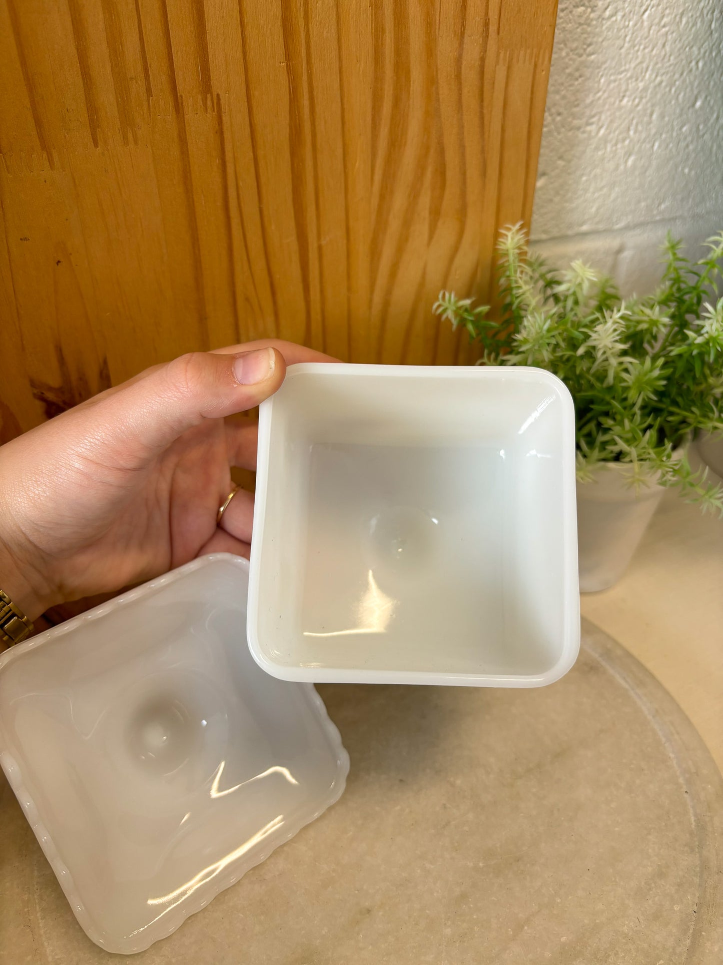 Vtg Milk Glass Pedestal Dish (Local Pick Up Only)