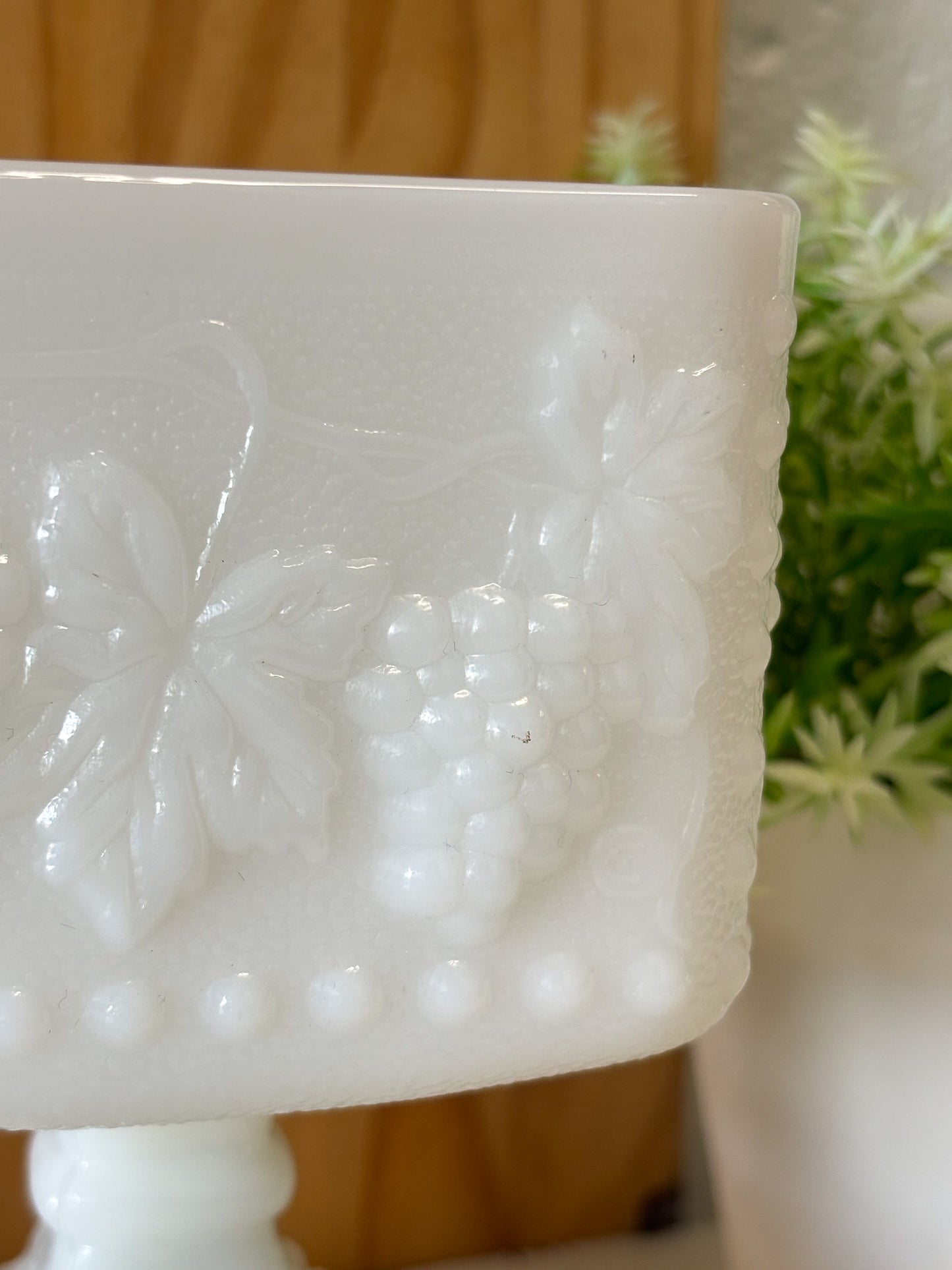 Vtg Milk Glass Pedestal Dish (Local Pick Up Only)
