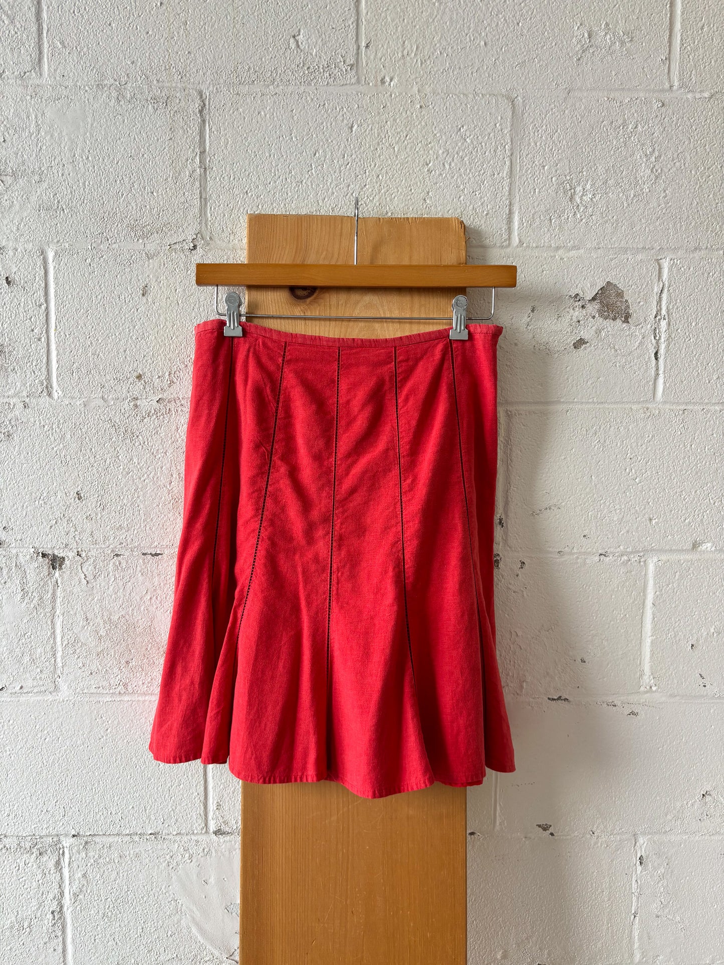 Coral Linen Skirt : 10