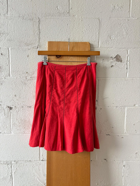 Coral Linen Skirt : 10