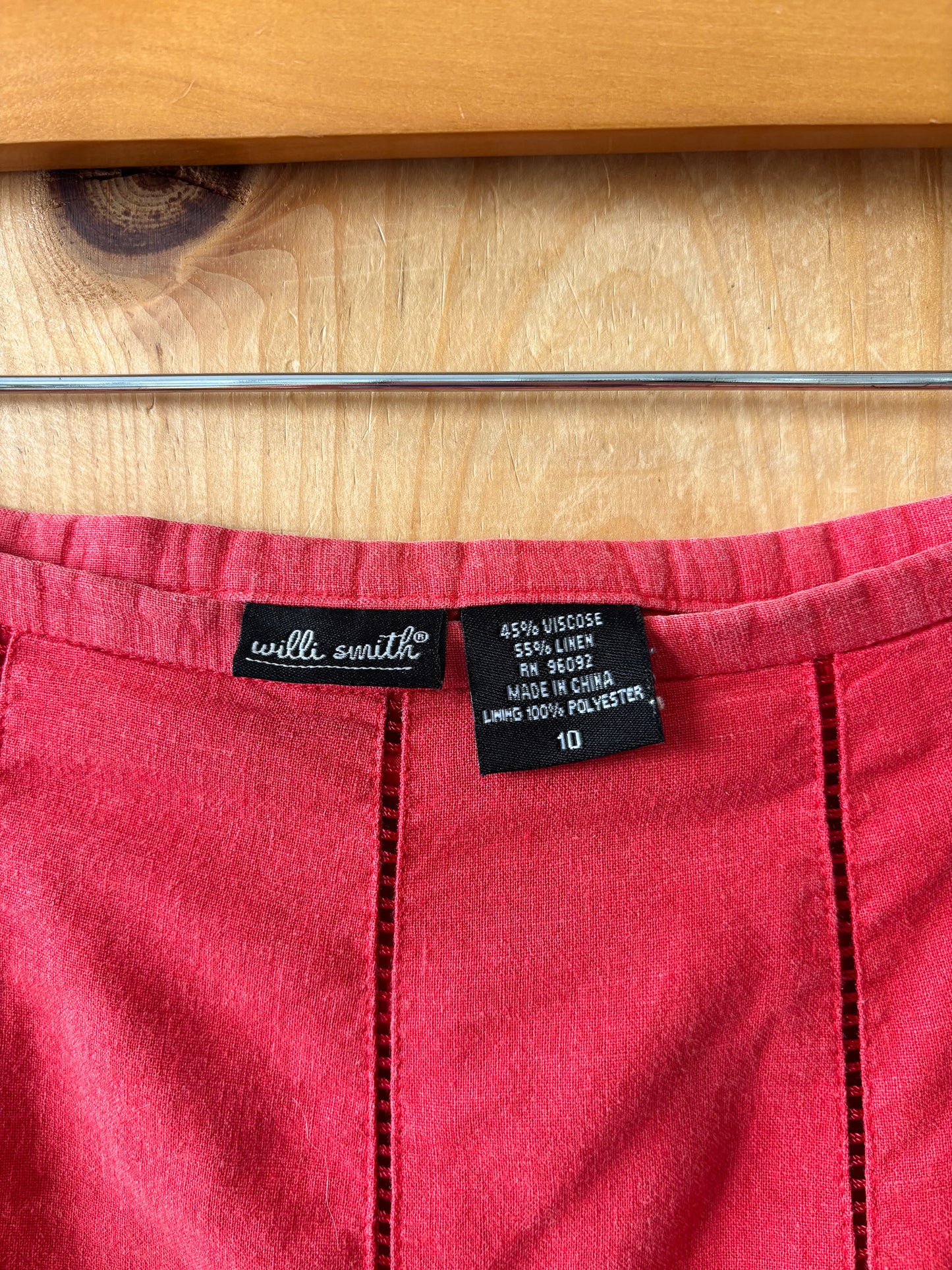 Coral Linen Skirt : 10