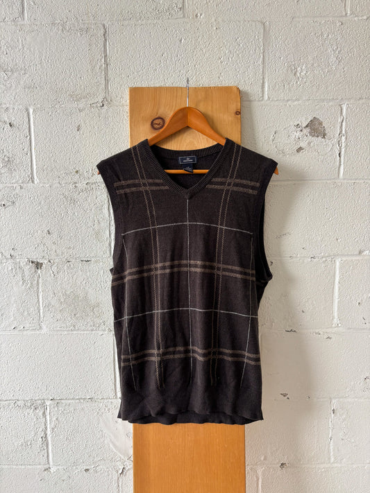 Plaid Sweater Vest : L