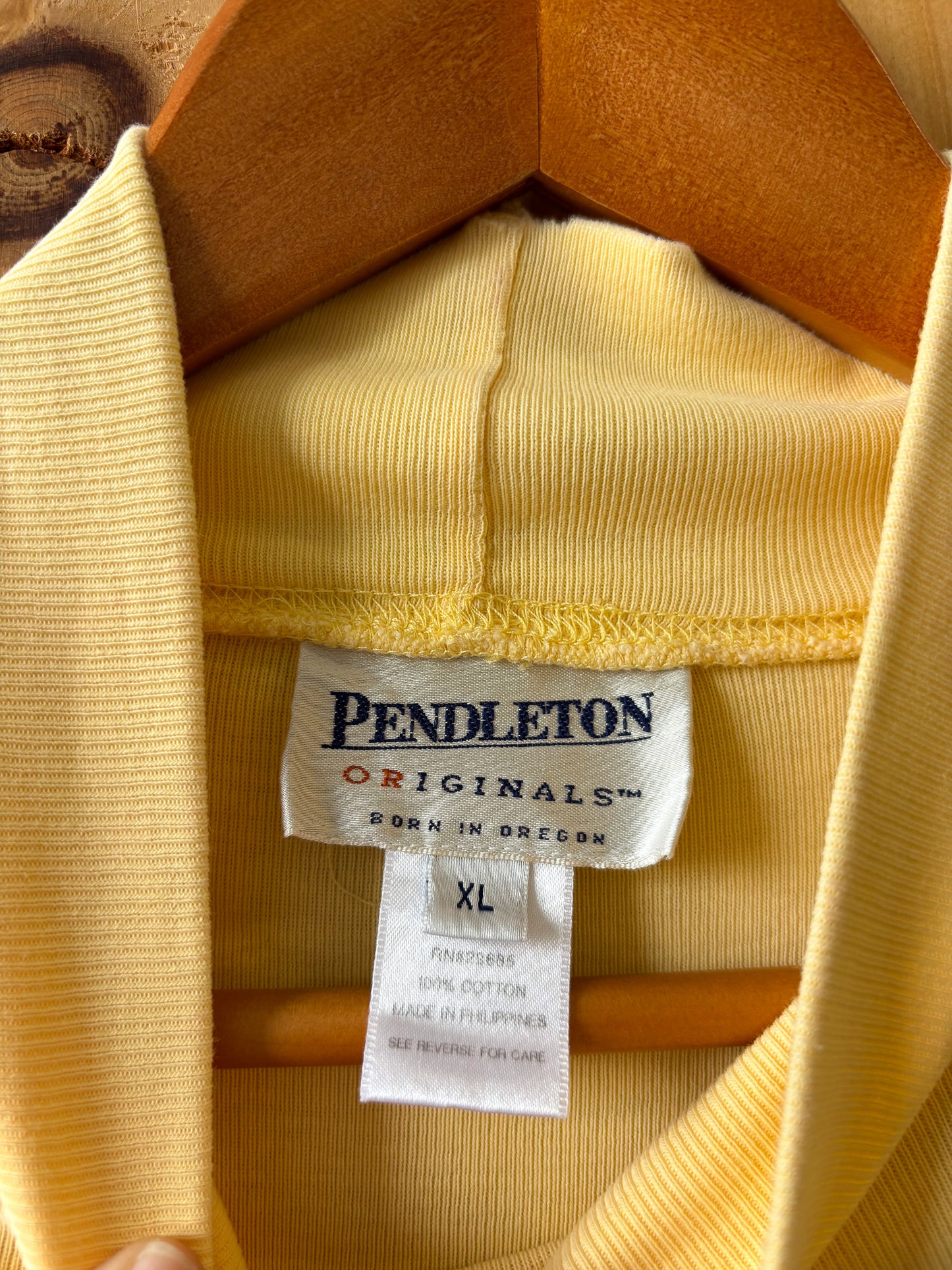Pendleton Yellow Mock Neck Sweater : XL