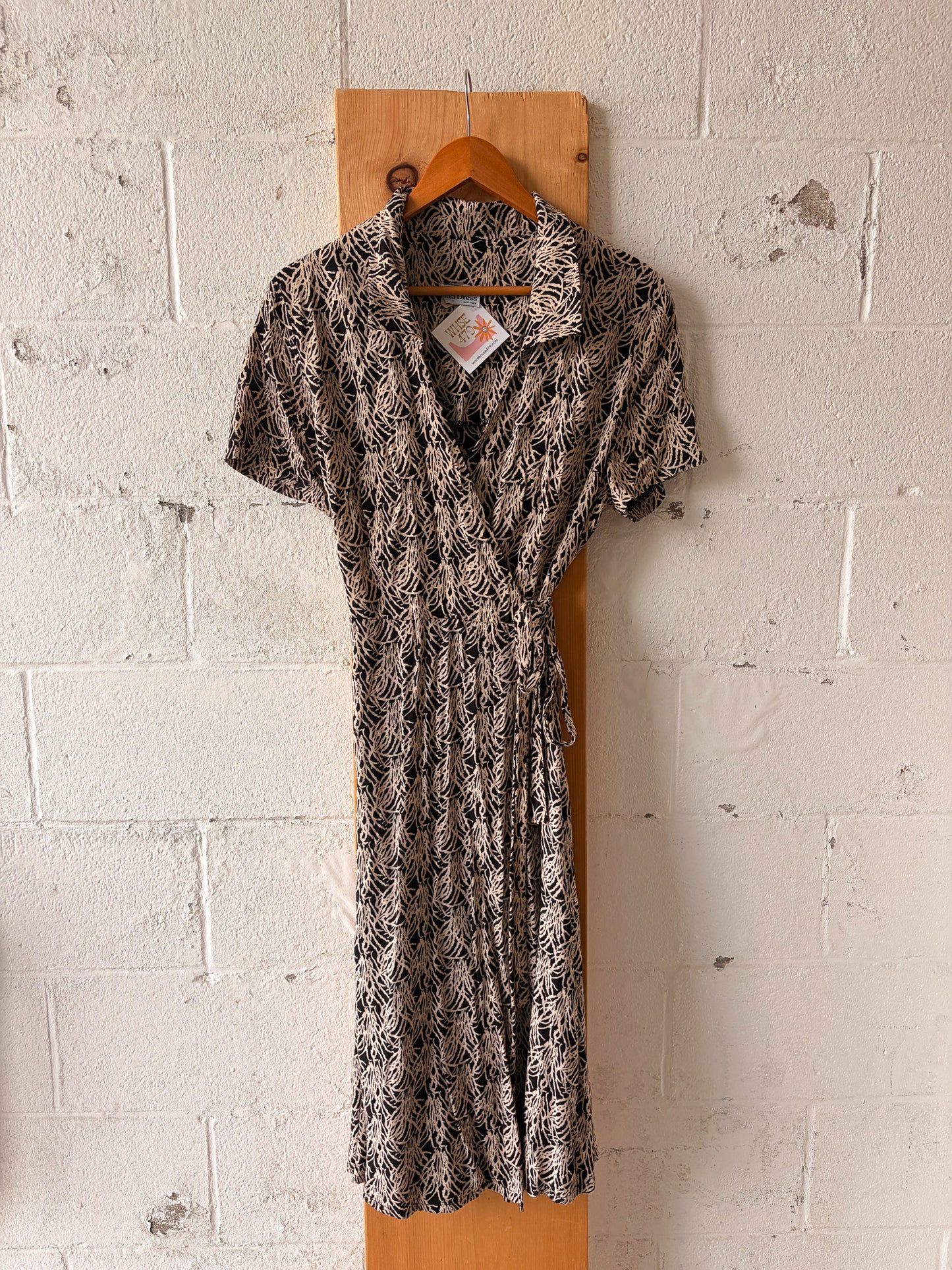 Vtg Patterned Wrap Dress : 14