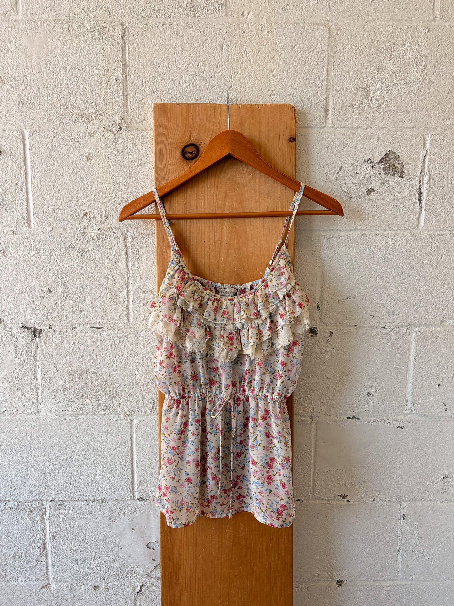 Ruffled Floral Tank : S