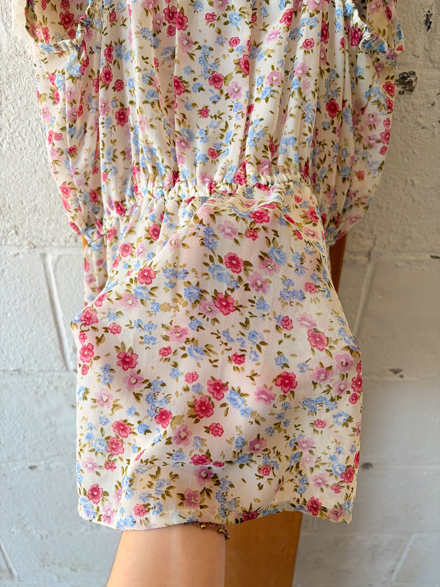 Ruffled Floral Tank : S