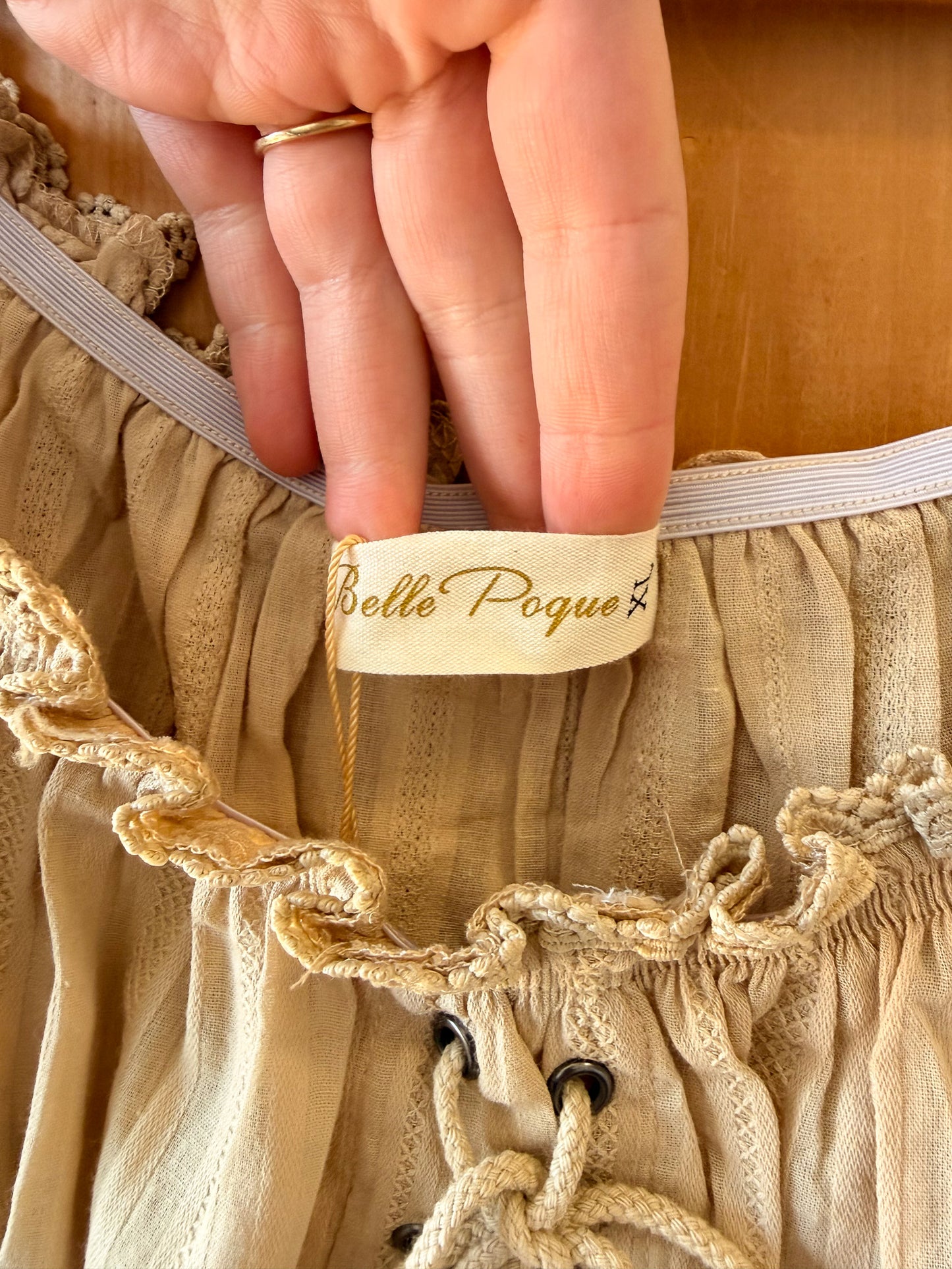 NWT Lace Up Renaissance Blouse : XL